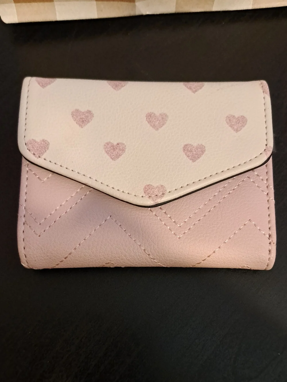 Betsey Johnson Pink Heart-Print Fold Wallet